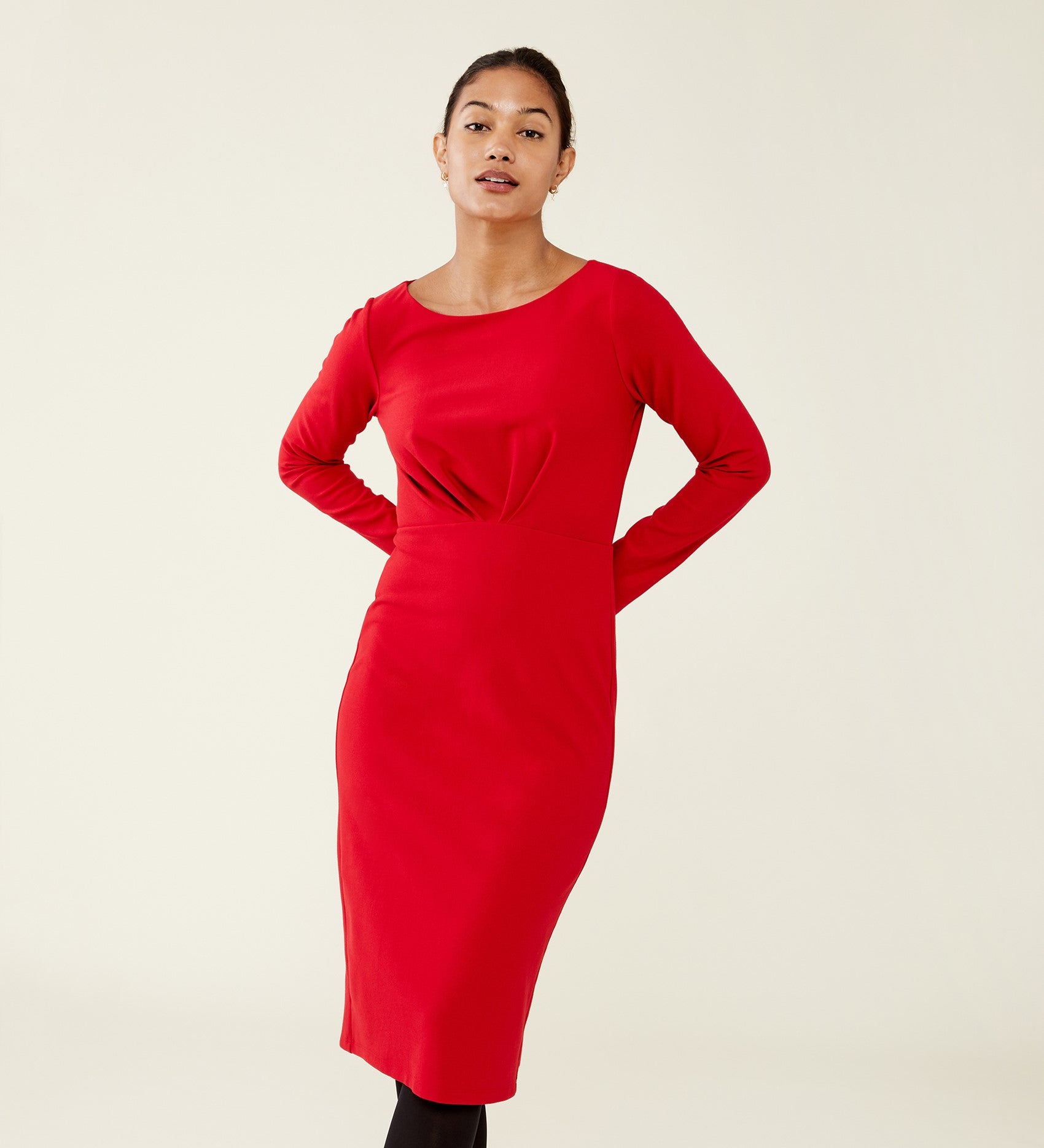 Ponte long sleeve dress best sale