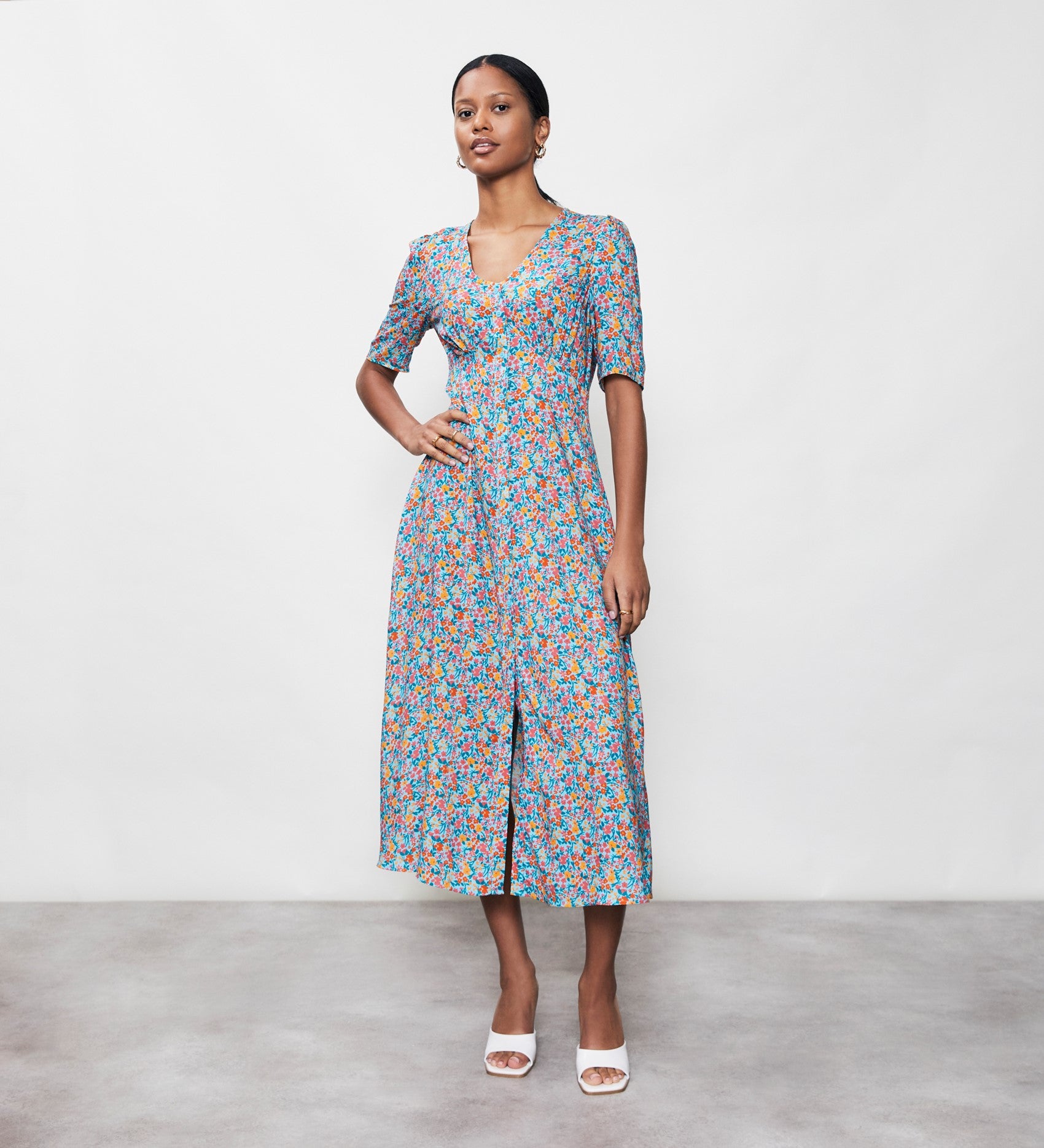 Camilla Blue Meadow Midi Dress Finery London