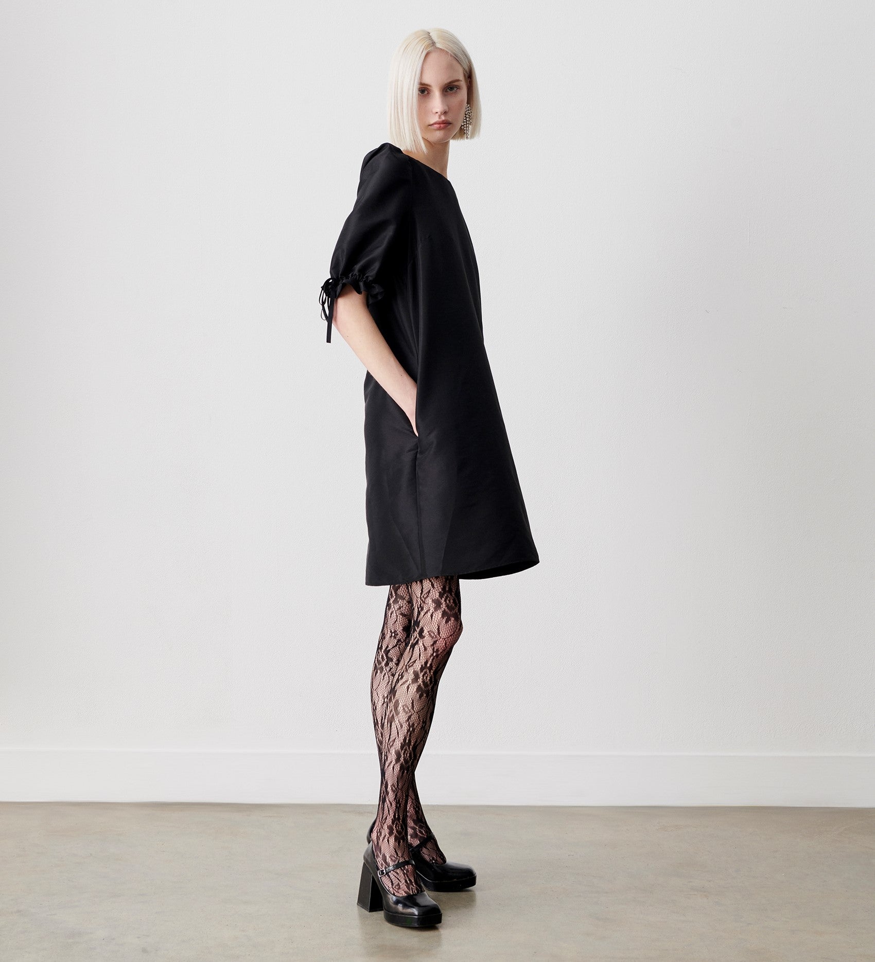 Black taffeta dress online