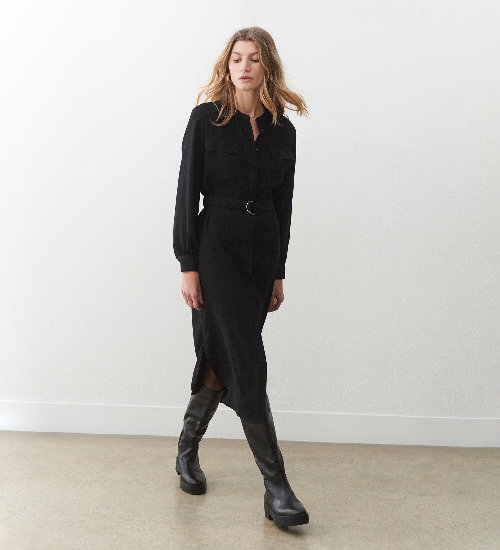 Black utility dress online