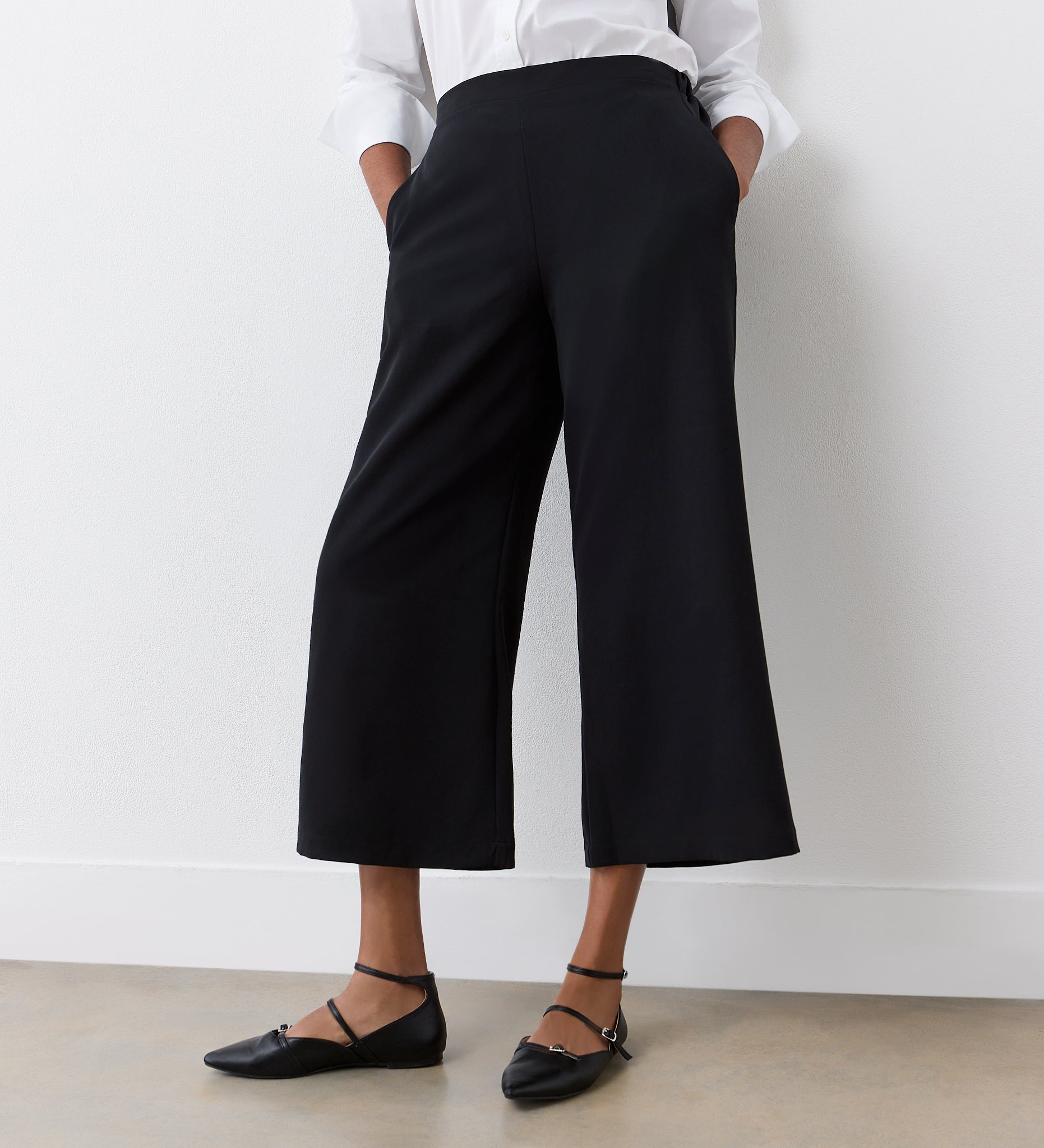 Cropped wide leg trousers best sale