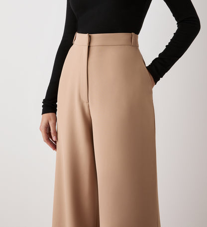 Addie Camel Wide Leg Trousers