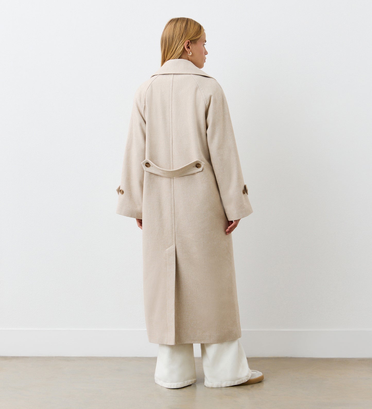 Adrianna Camel Longline Coat