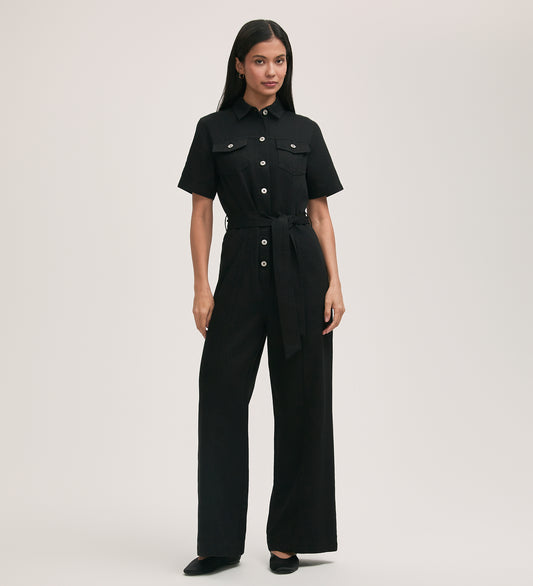 Alice Black Denim Jumpsuit