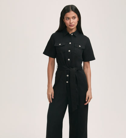 Alice Black Denim Jumpsuit