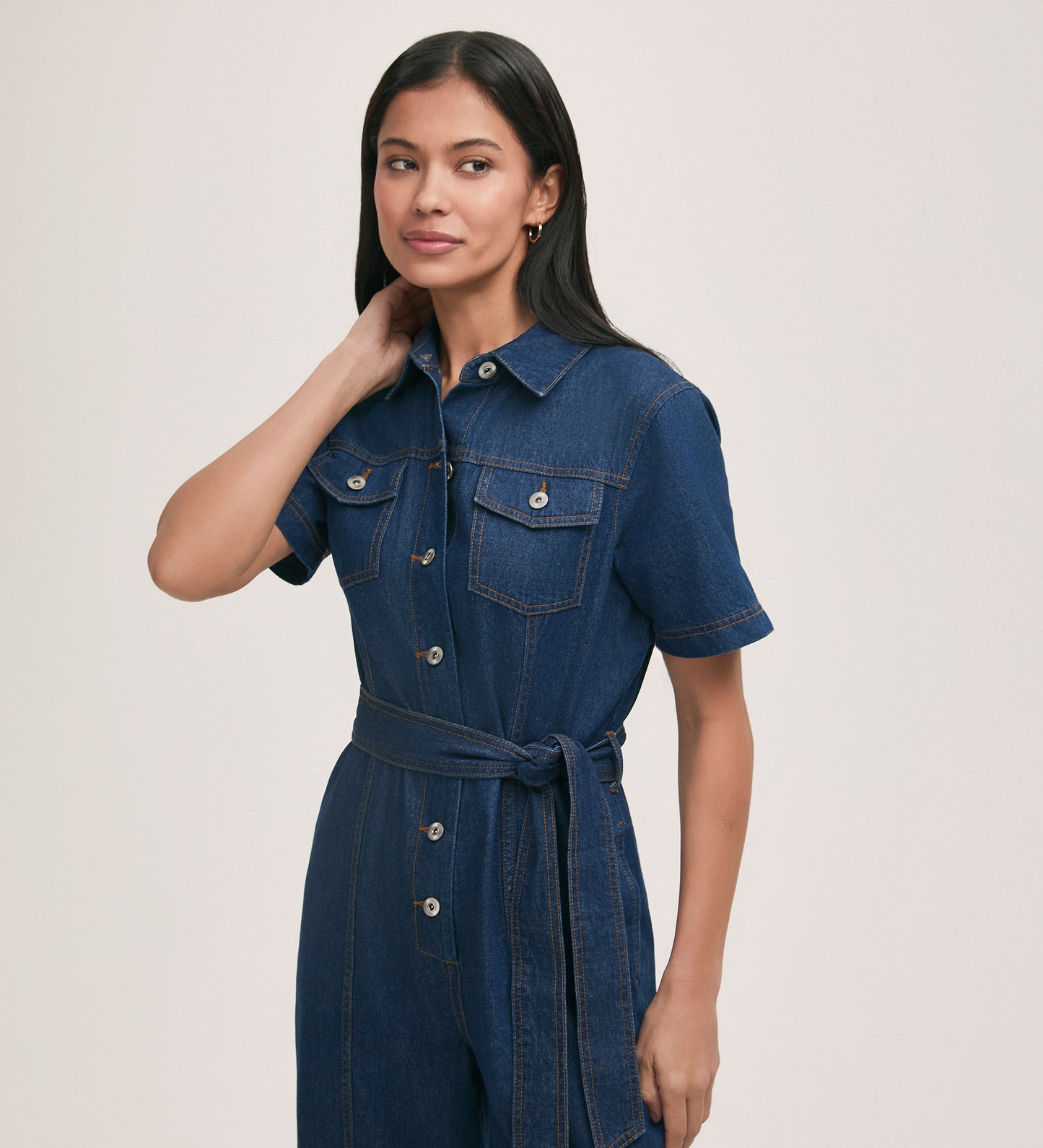 Alice Mid Wash Denim Jumpsuit