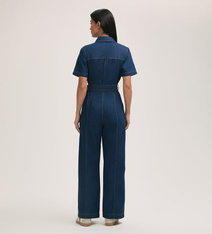 Alice Mid Wash Denim Jumpsuit