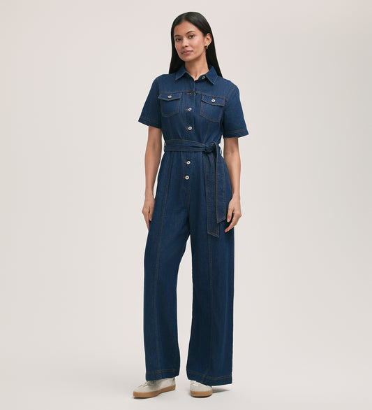 Alice Mid Wash Denim Jumpsuit