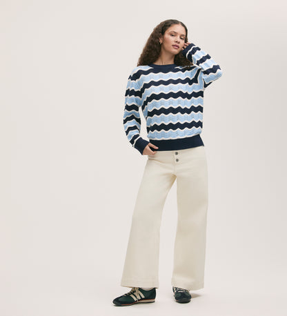 Antonia Blue Stripe Jumper