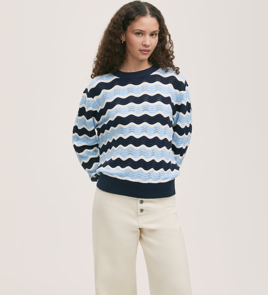 Antonia Blue Stripe Jumper