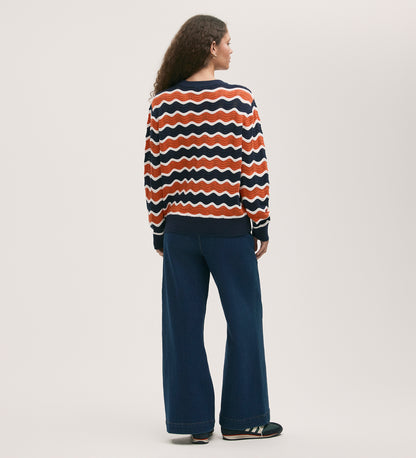 Antonia Orange Stripe Jumper