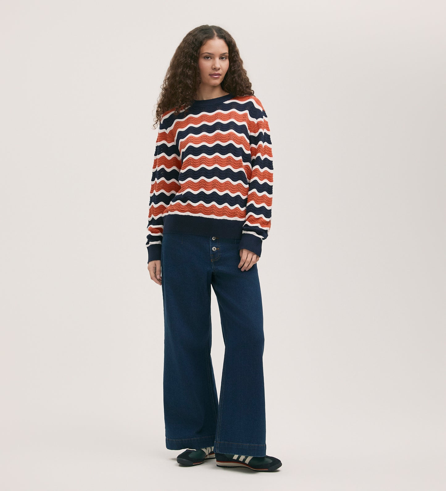 Antonia Orange Stripe Jumper