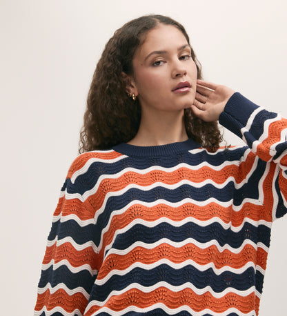 Antonia Orange Stripe Jumper