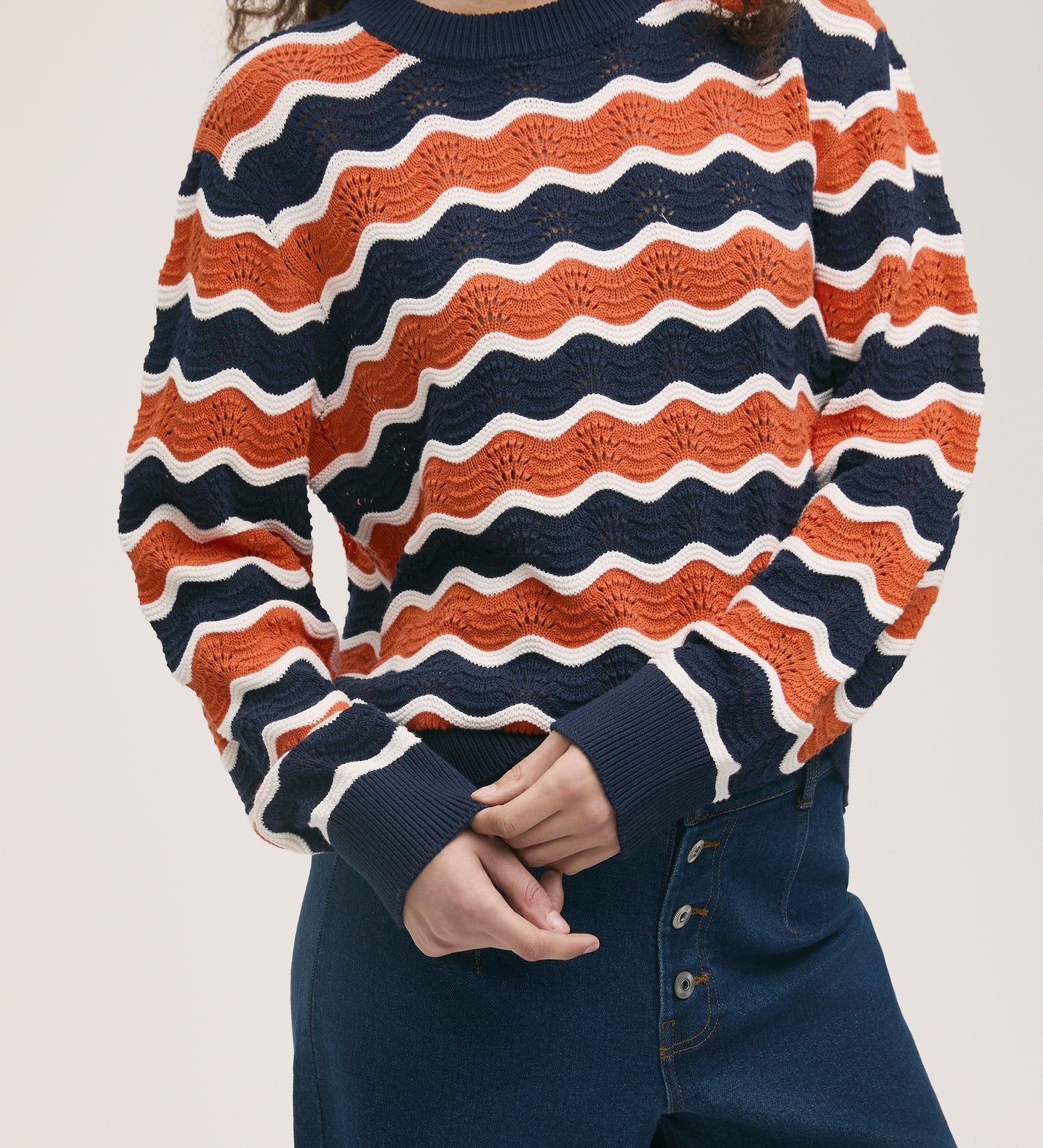 Antonia Orange Stripe Jumper