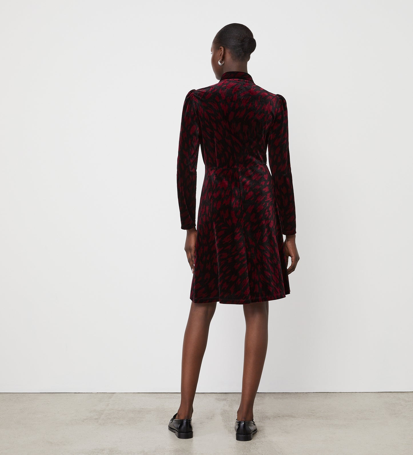 Capri Burgundy Animal Knee Length Dress