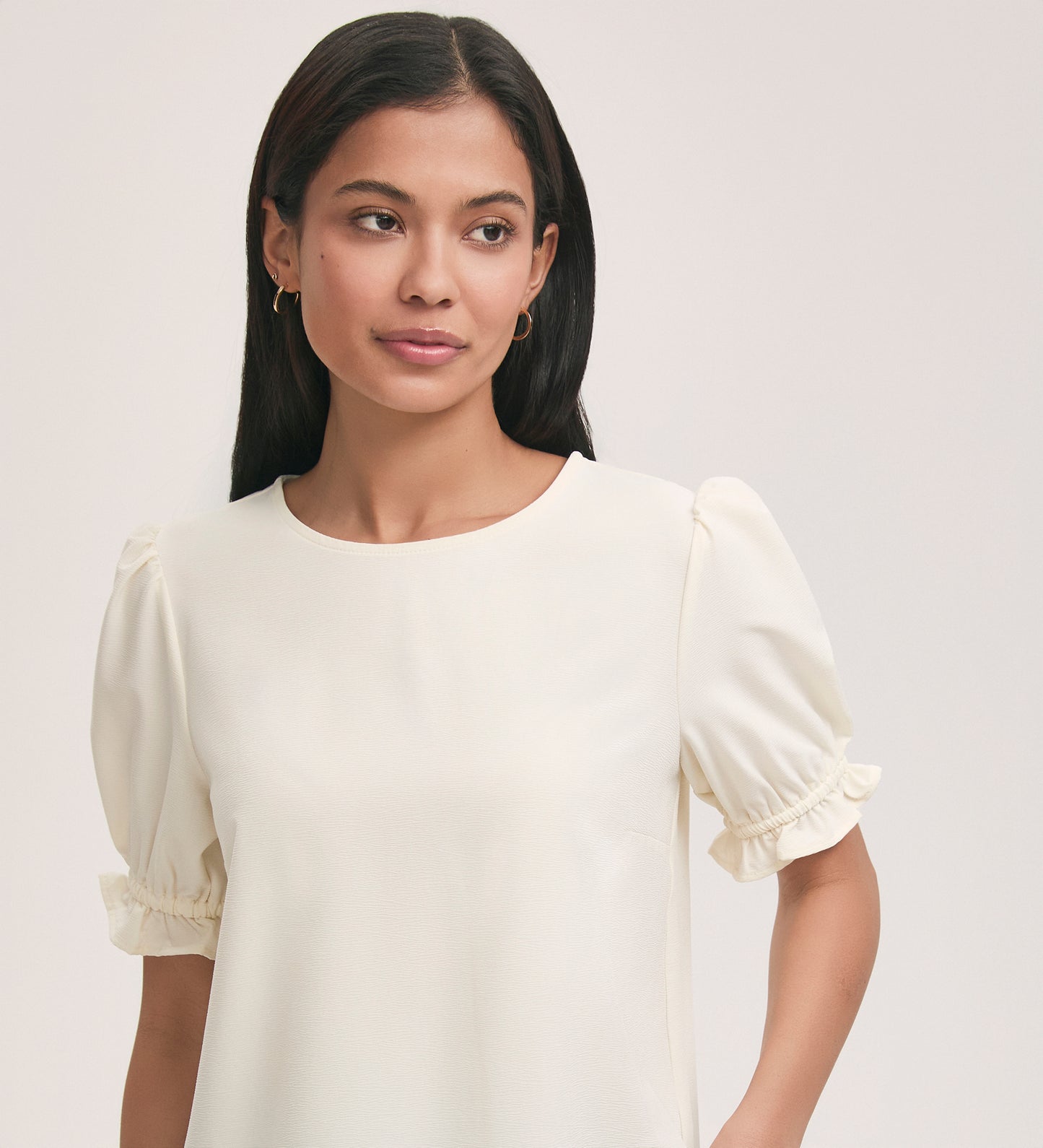 Charlie Ivory Crepe T-Shirt