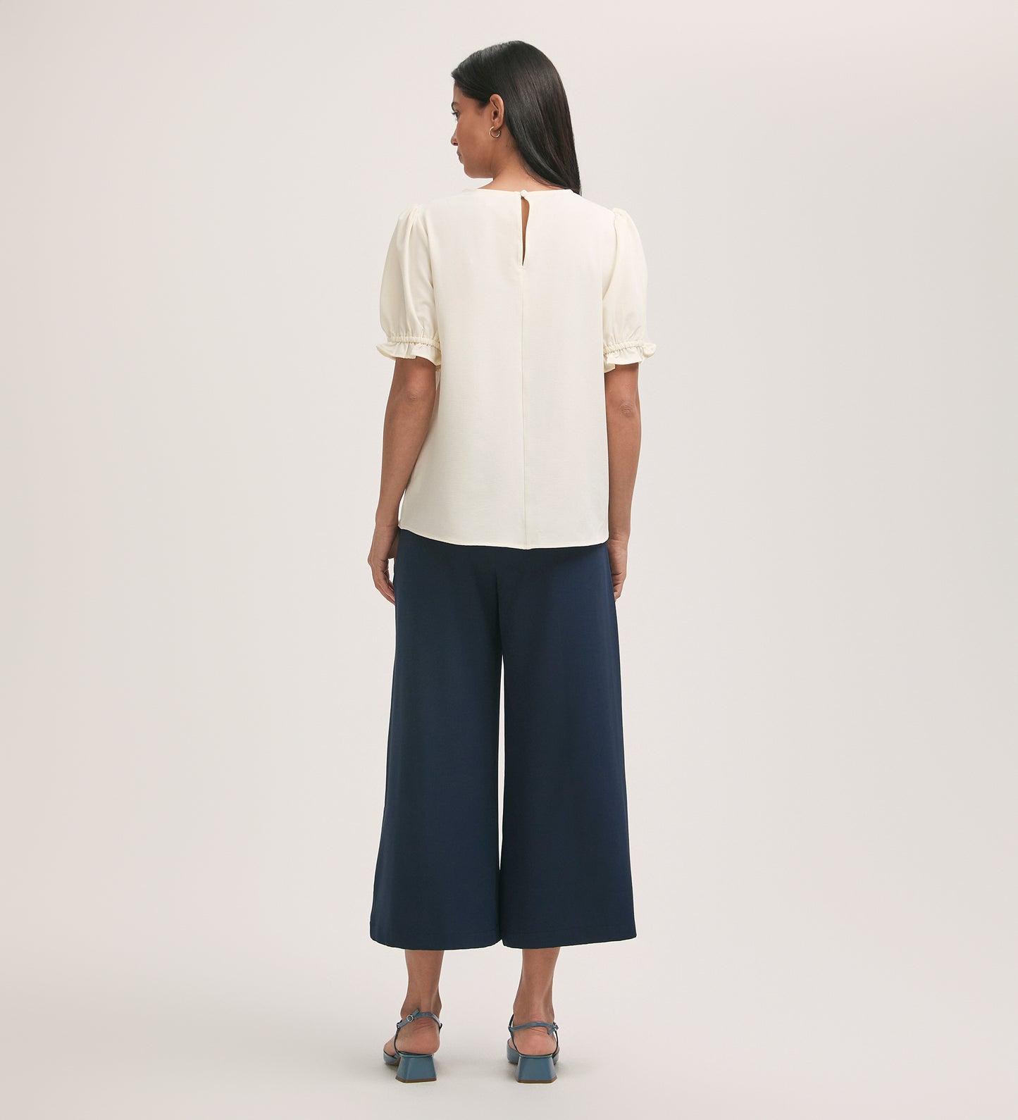 Charlie Ivory Crepe T-Shirt