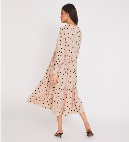 Bella Midi Pink Spot Dress