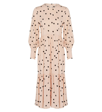 Bella Midi Pink Spot Dress