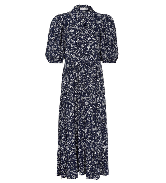 Kyra Midi Navy Peace Dress