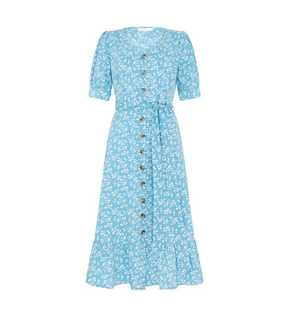 Tove Midi Blue Ditsy Dress