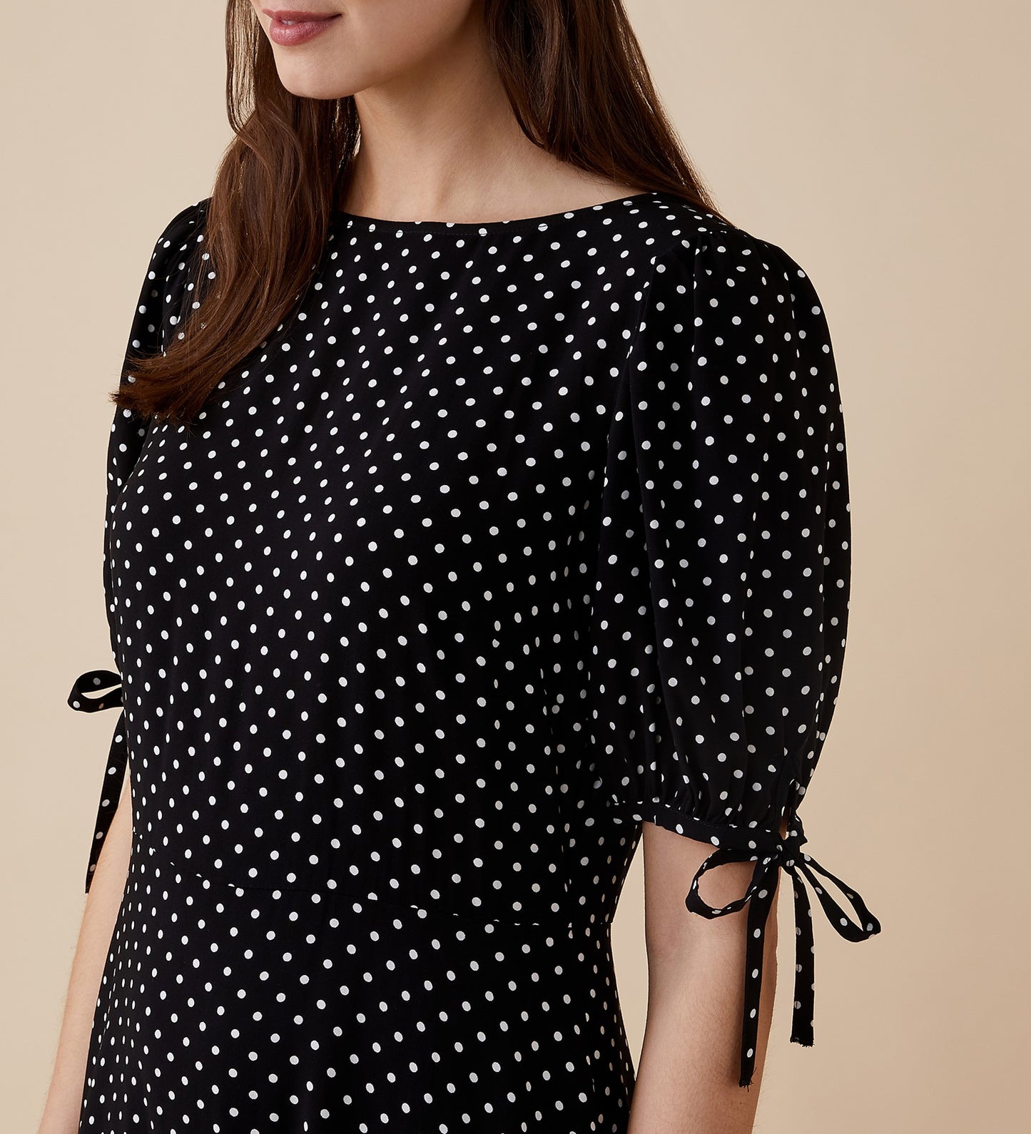 Ruby Midi Black Spot Dress