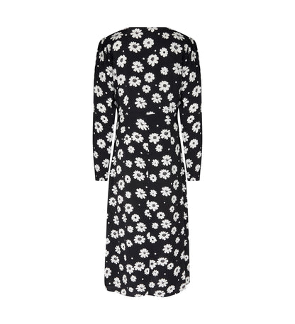 Penny Midi Black Daisy Dress