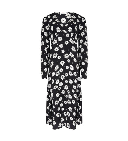 Penny Midi Black Daisy Dress