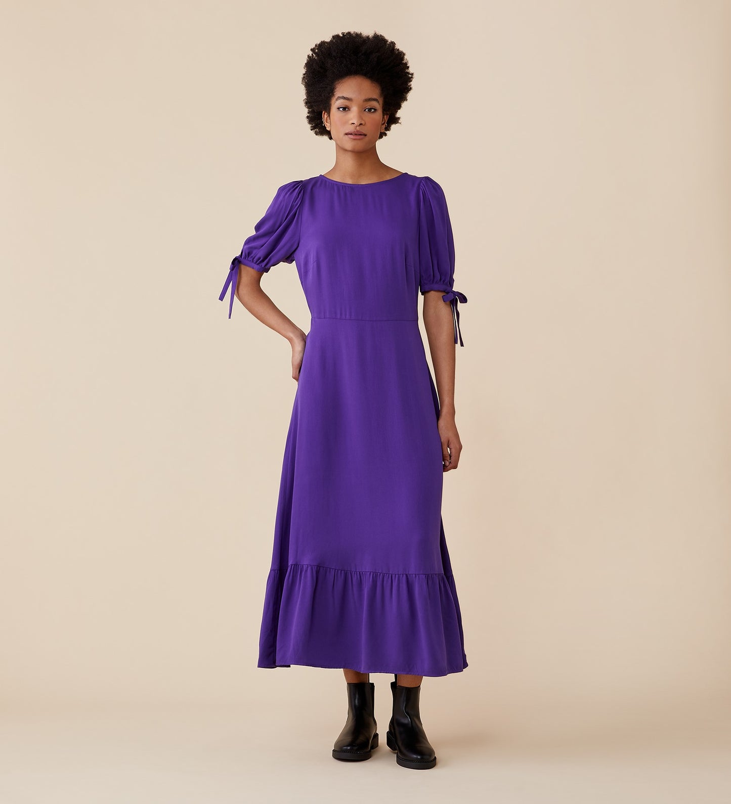 Ruby Purple Midi Dress