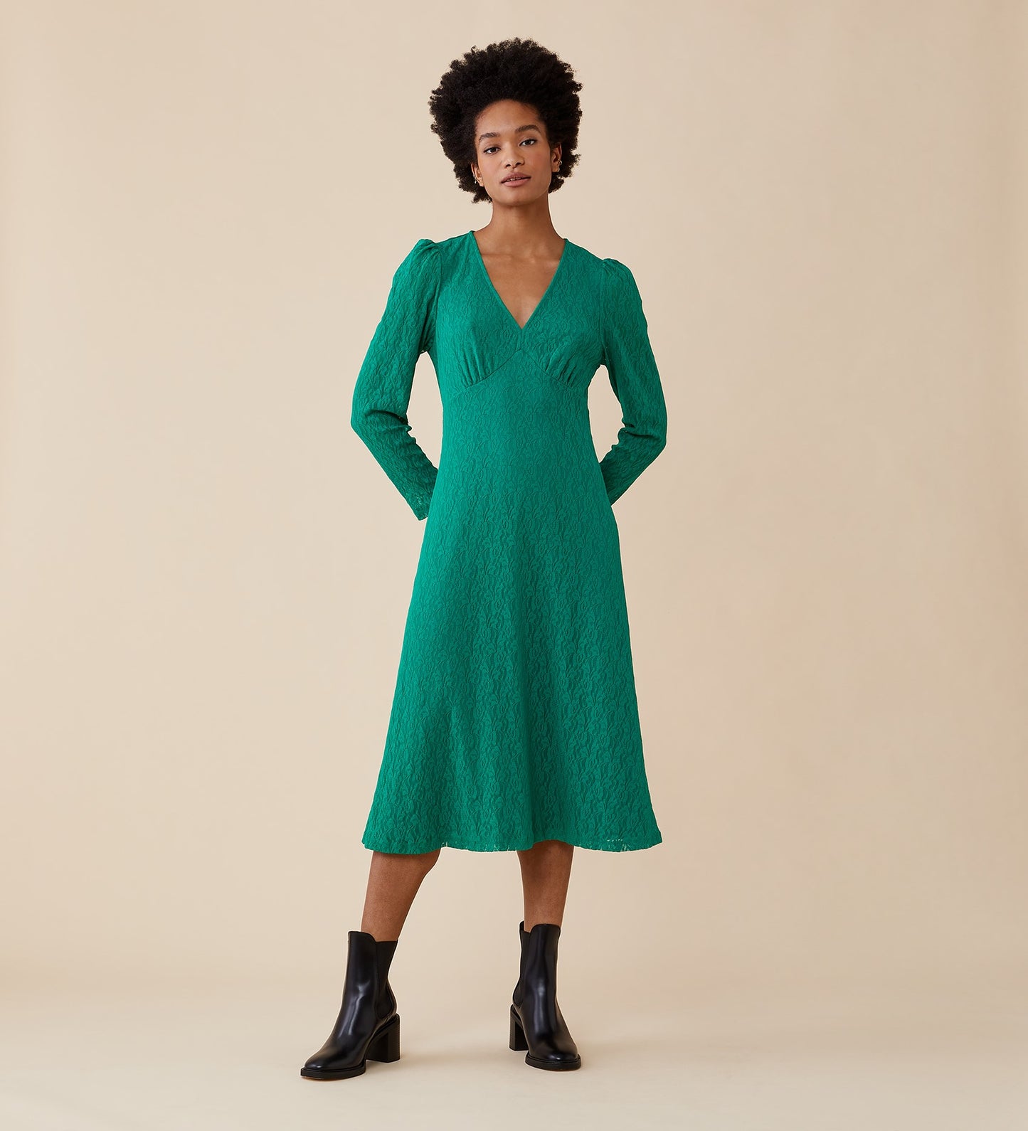 Rhea Midi Jade Dress