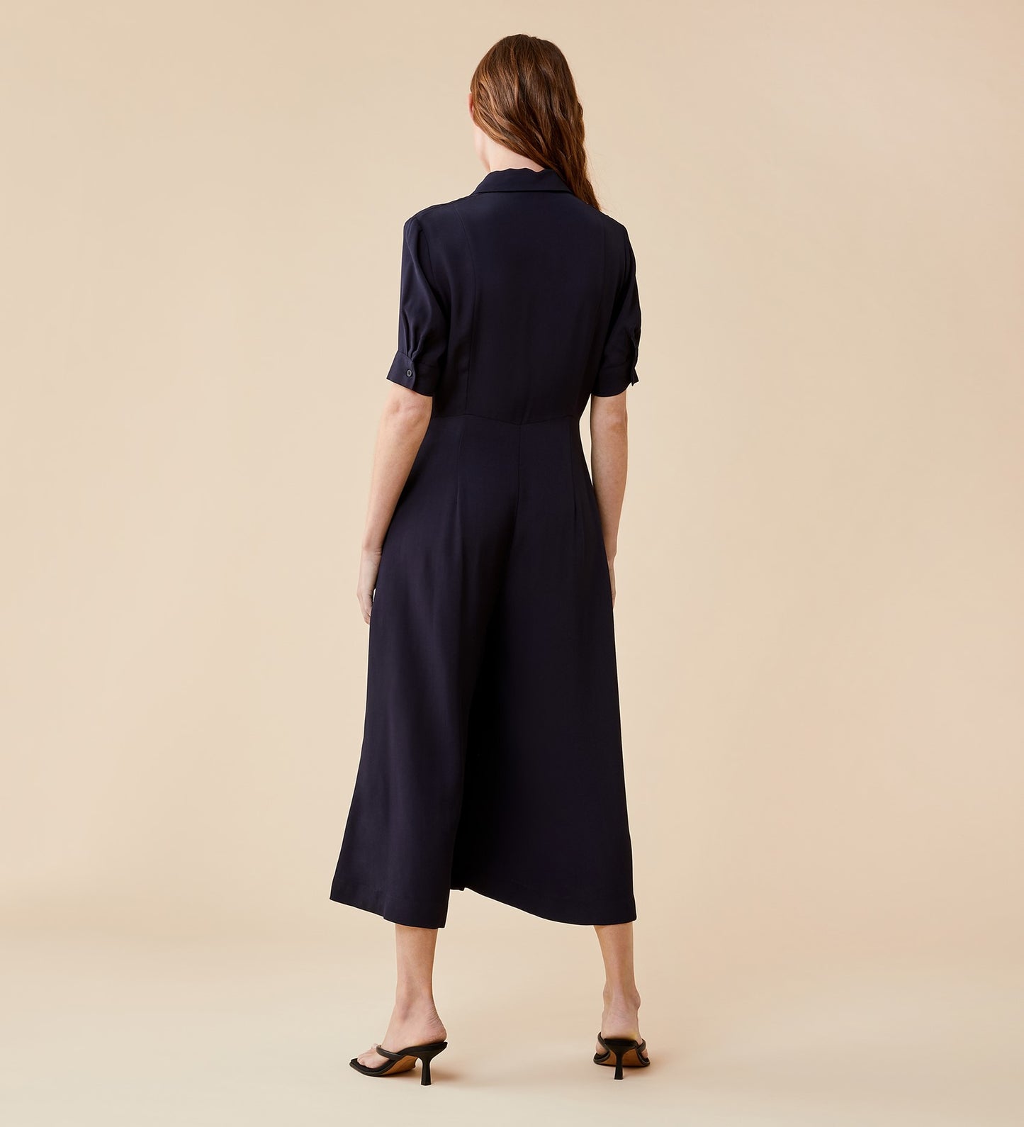 Kalea Navy Culotte Jumpsuit