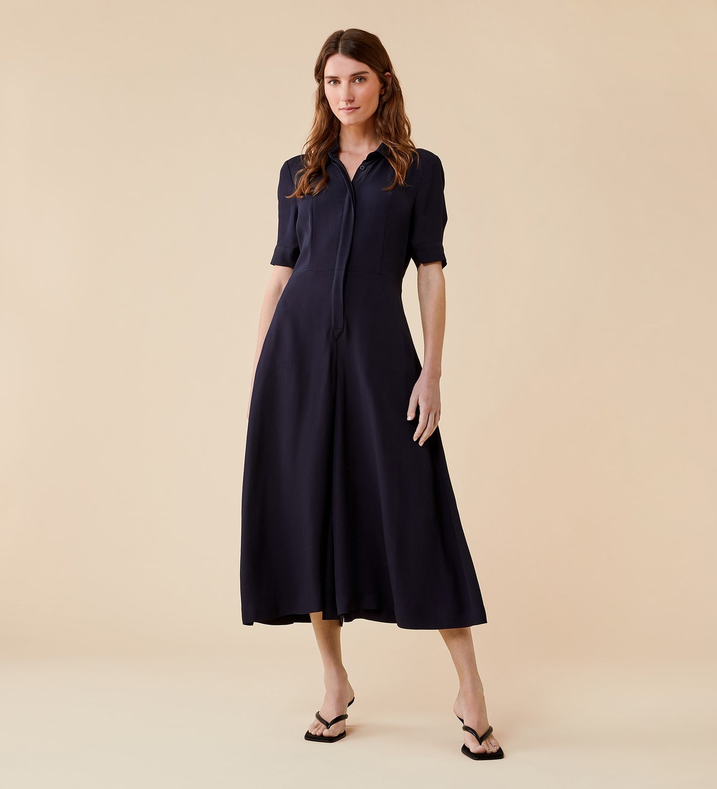 Kalea Navy Culotte Jumpsuit