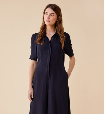 Kalea Navy Culotte Jumpsuit