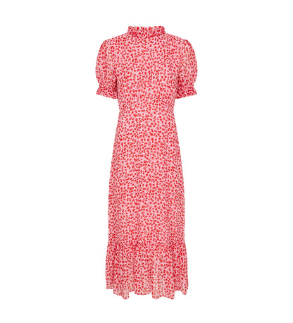 Camille Midi Chiffon Pink Floral Dress