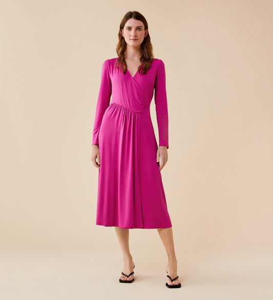 Niamh Jersey Pink Midi Dress