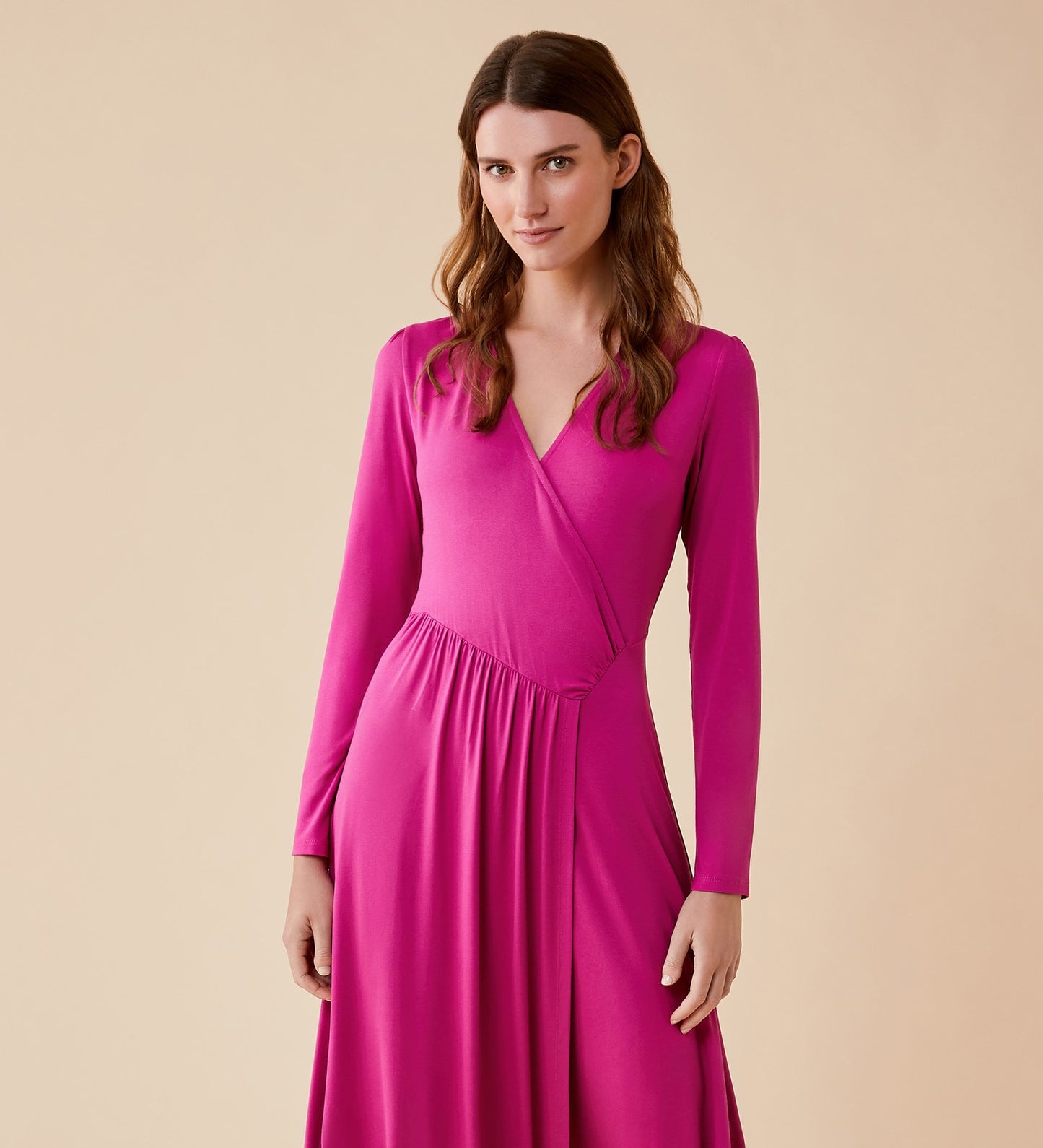 Niamh Jersey Pink Midi Dress