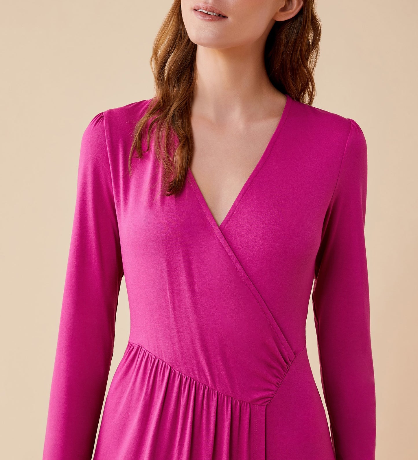 Niamh Jersey Pink Midi Dress