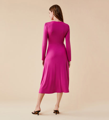 Niamh Jersey Pink Midi Dress