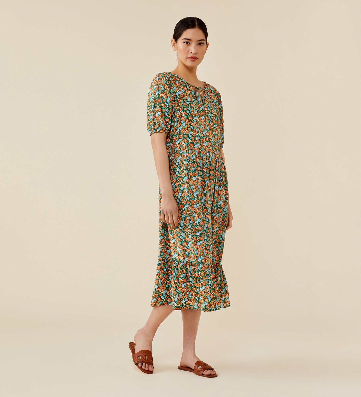 Camber Green Midi Dress             LENZING™ ECOVERO™