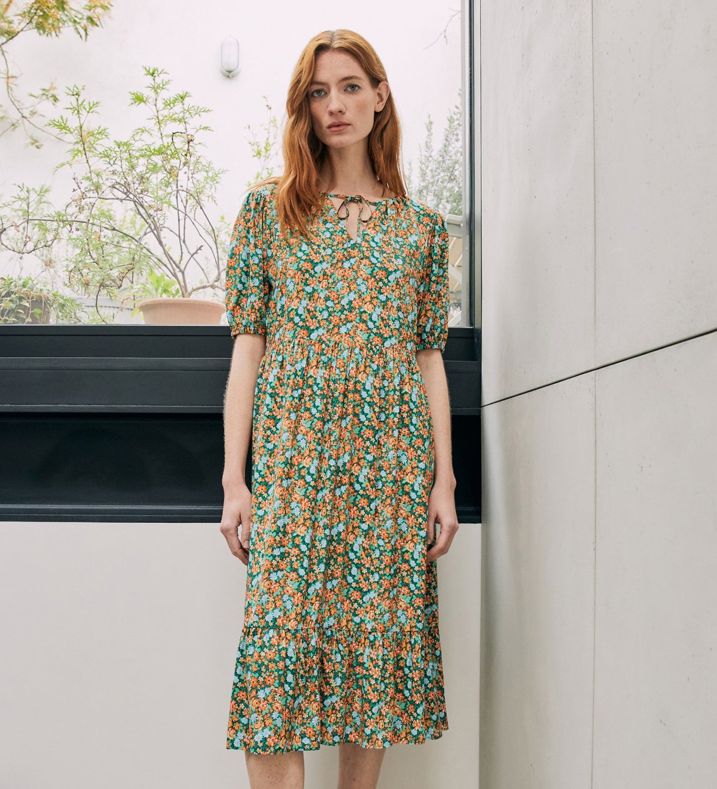 Camber Green Midi Dress             LENZING™ ECOVERO™