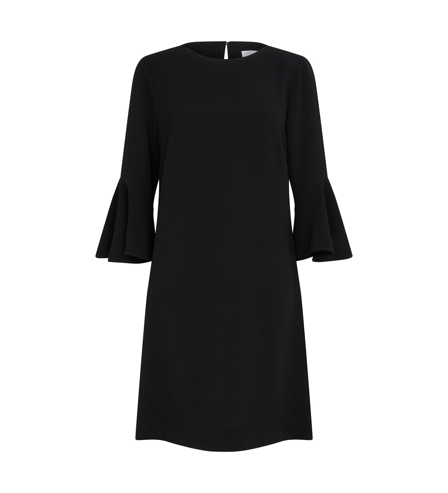 Izzy Black Crepe Midi Dress