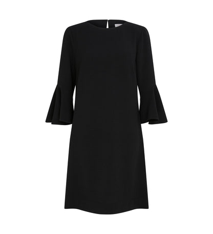 Izzy Black Crepe Midi Dress