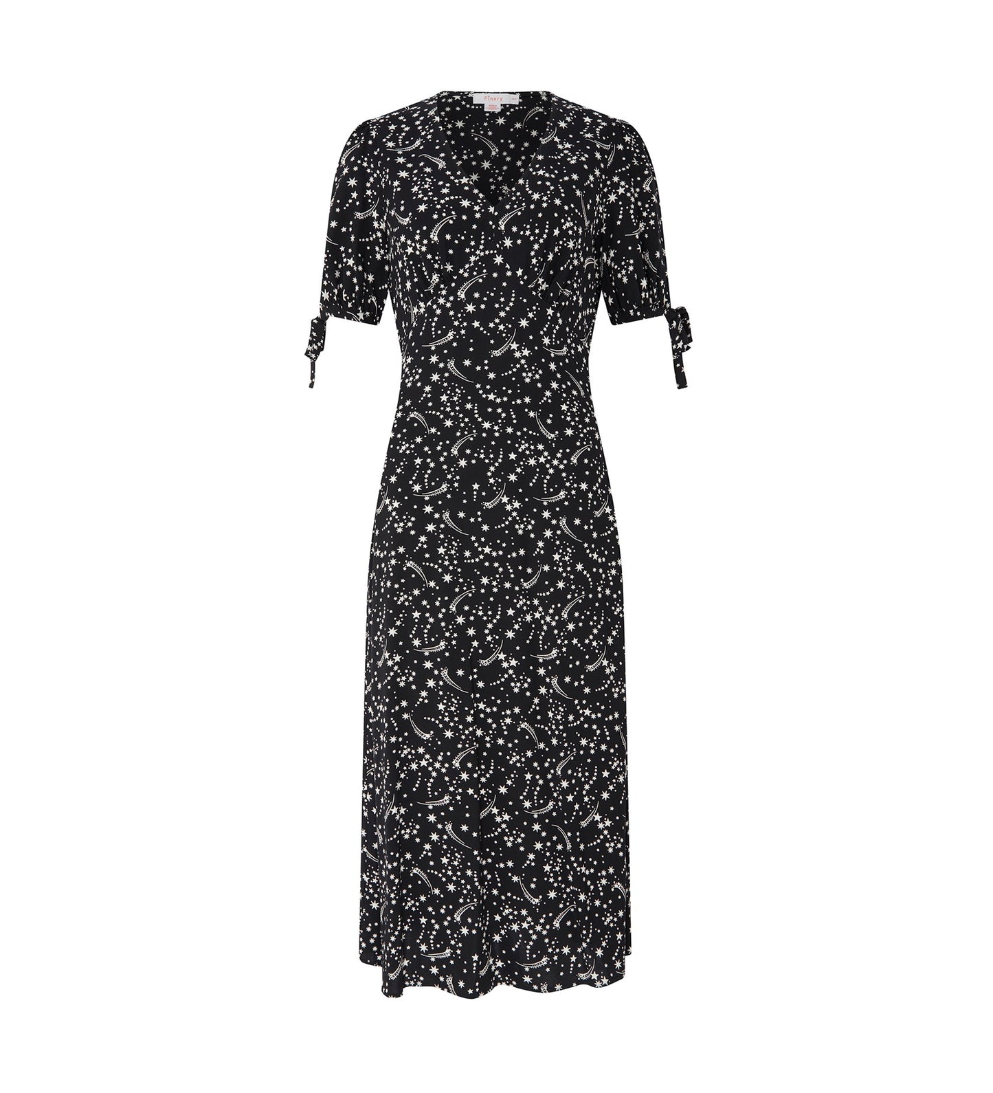 Claire Black Stars Midi Dress