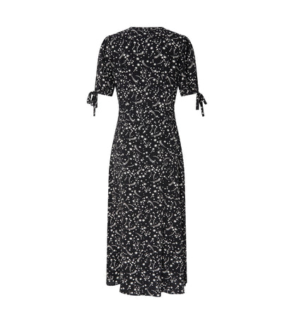 Claire Black Stars Midi Dress