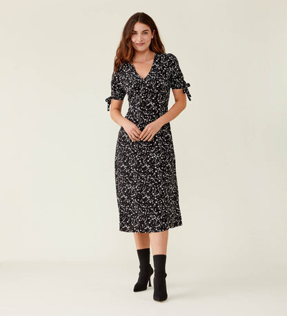 Claire Black Stars Midi Dress