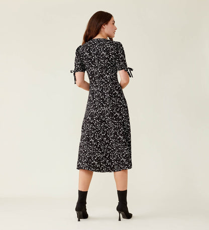 Claire Black Stars Midi Dress