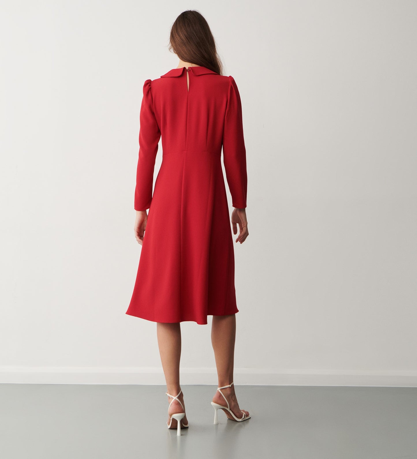 Jadey Red Knee Length Dress