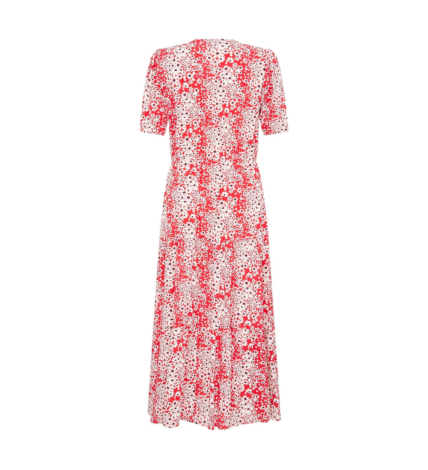 Amara Red Floral Midi Dress LENZING™ ECOVERO™