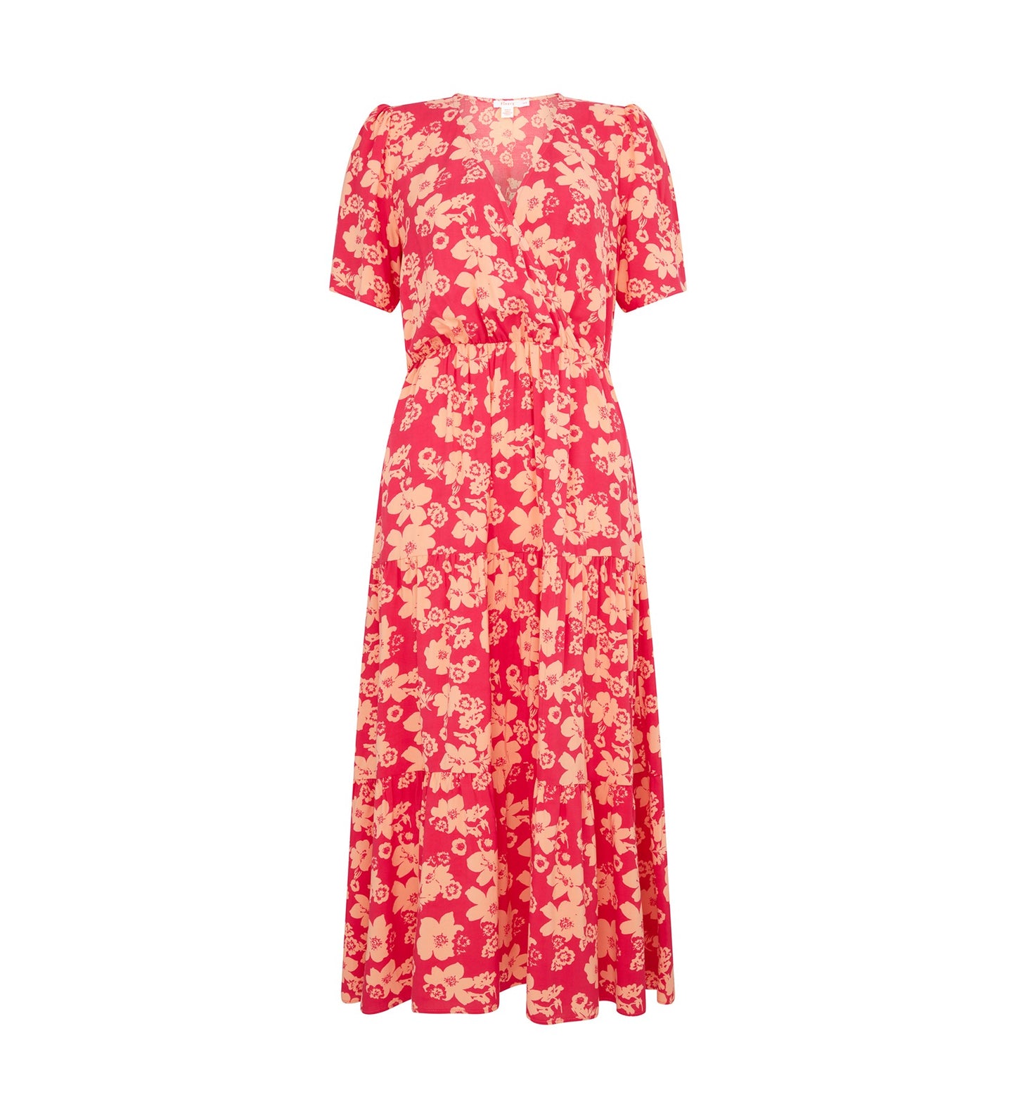 Amara Pink Blooms Midi Dress LENZING™ ECOVERO™