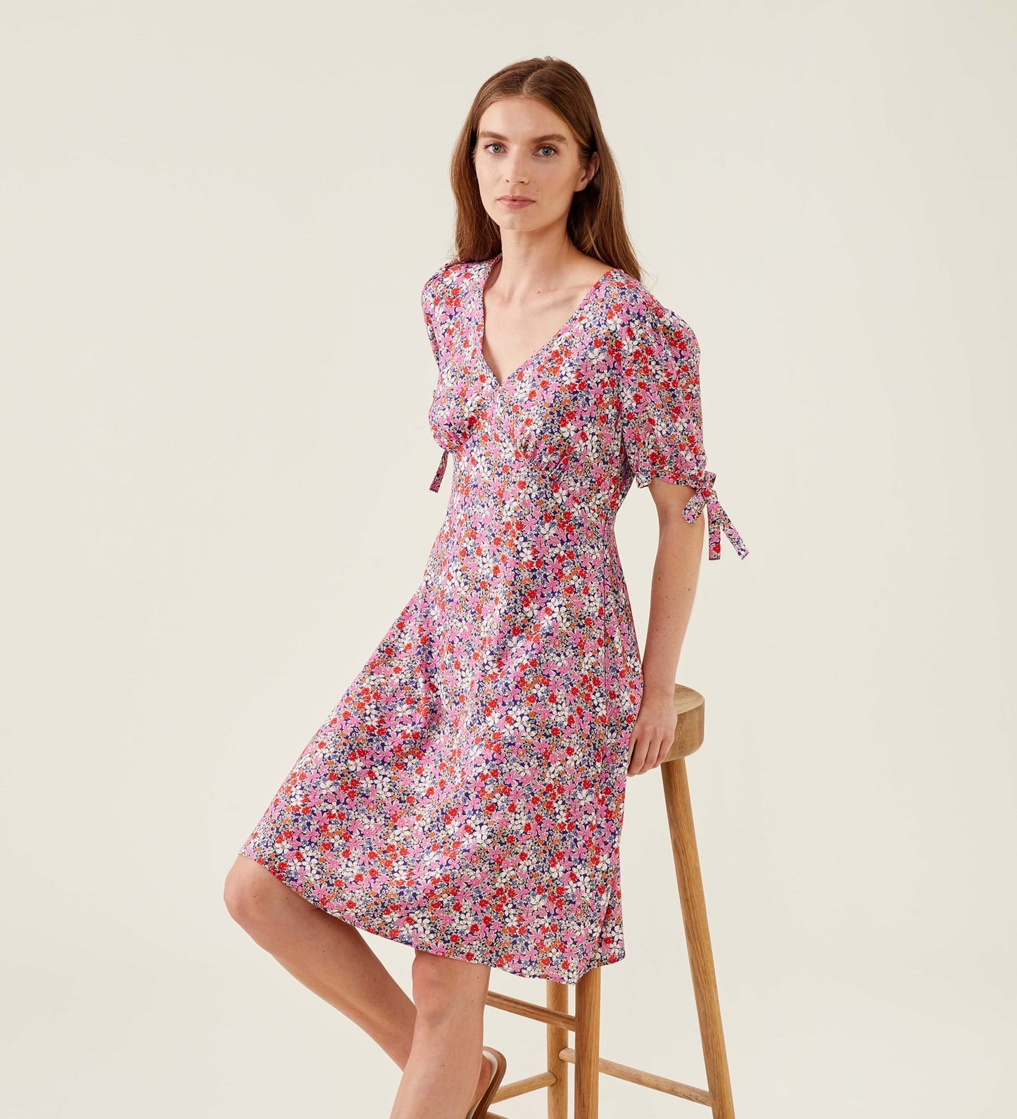 Jude Blue Floral Midi Dress